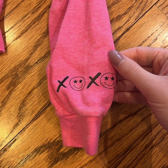 Girls Do Too Girl’s Pink Smiley Sweatshirt Size M - Picture 4 of 5